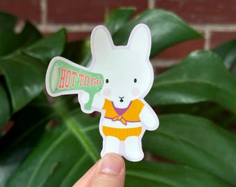 Hot To Go Bunny Sticker