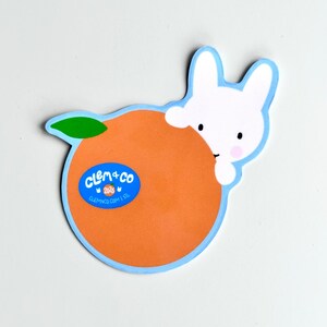Clem the Bun with her Clementine Sticker