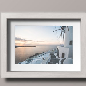 Greek island print, travel photography art, Oia, Santorini, Downloadable travel print