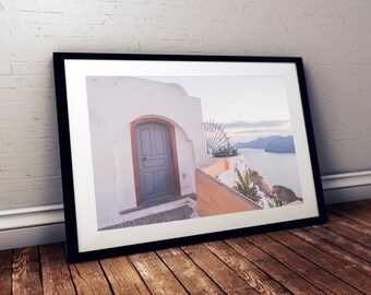Oia, Santorini print Santorini view, Greek Island art, steps, Downloadable travel print, Travel photography,