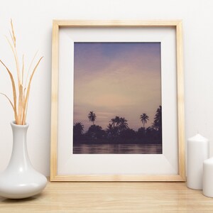Laos fotografie, Azië print, Mekong River, Laos, Palmbomen, reizen Print, Reisfotografie,