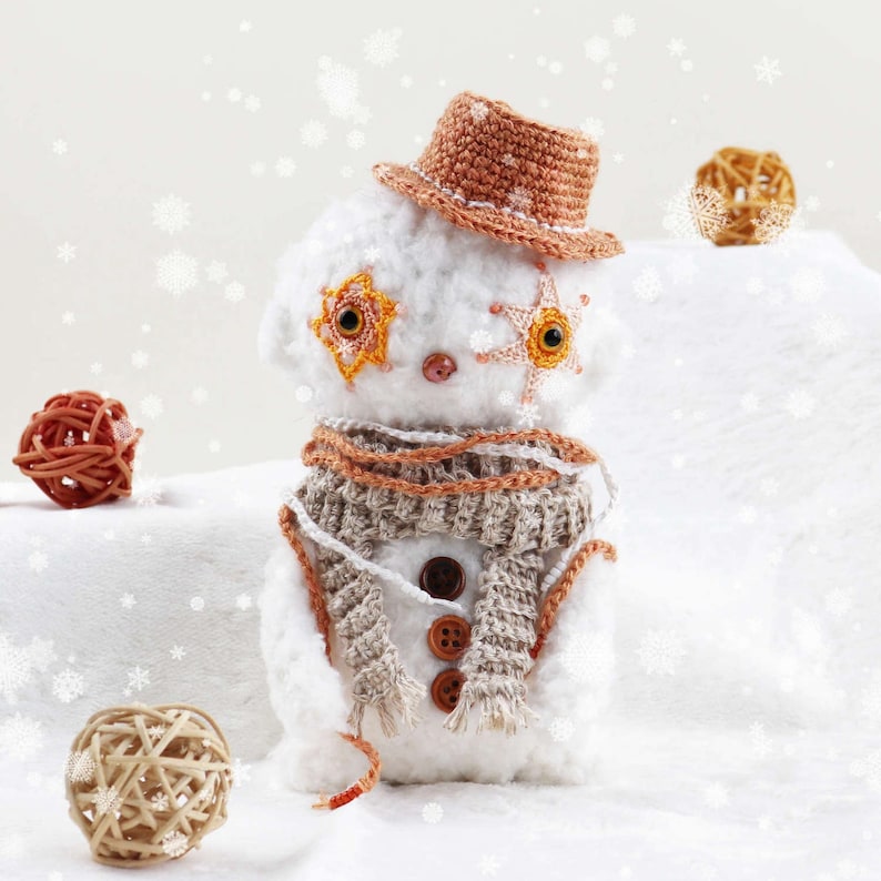 BO Boho Snowman Doll Christmas Toy Amigurumi Crochet PDF image 1