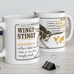 Funny Wasp Mug, Insect Anatomy, Wingy Stingy