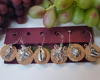 Ocean theme wine Charms