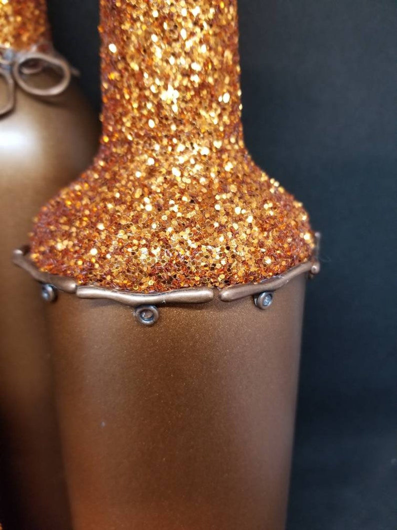 Copper Glam Bottle Decor
