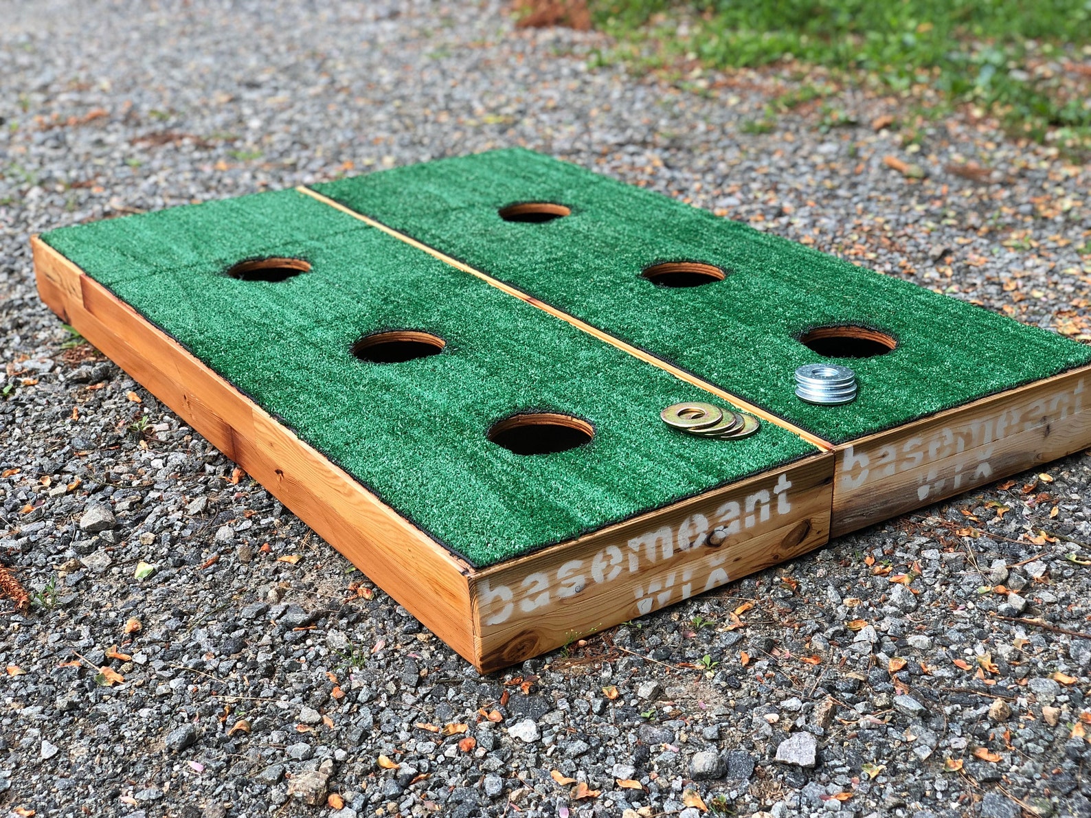 Washers Toss Boards Custom Green Turf Lawn Game Backyard Games 