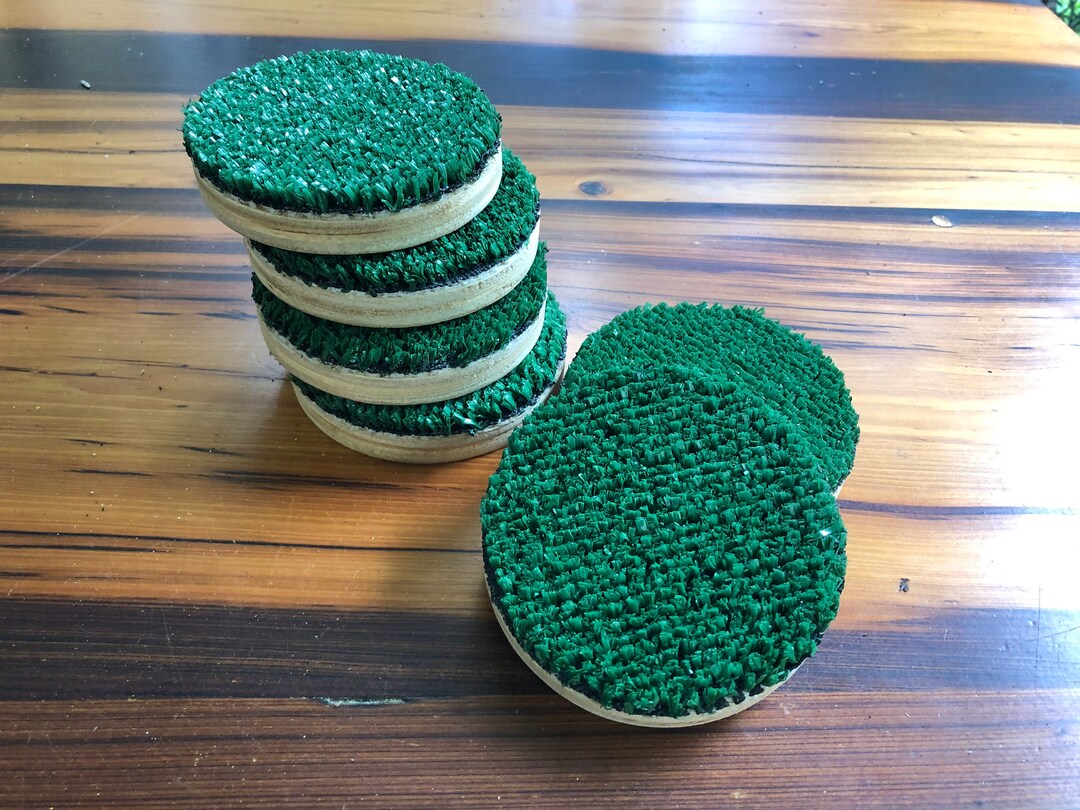 Green Turf Sports Coasters, Washer Board Coasters, Set of 6 Etsy