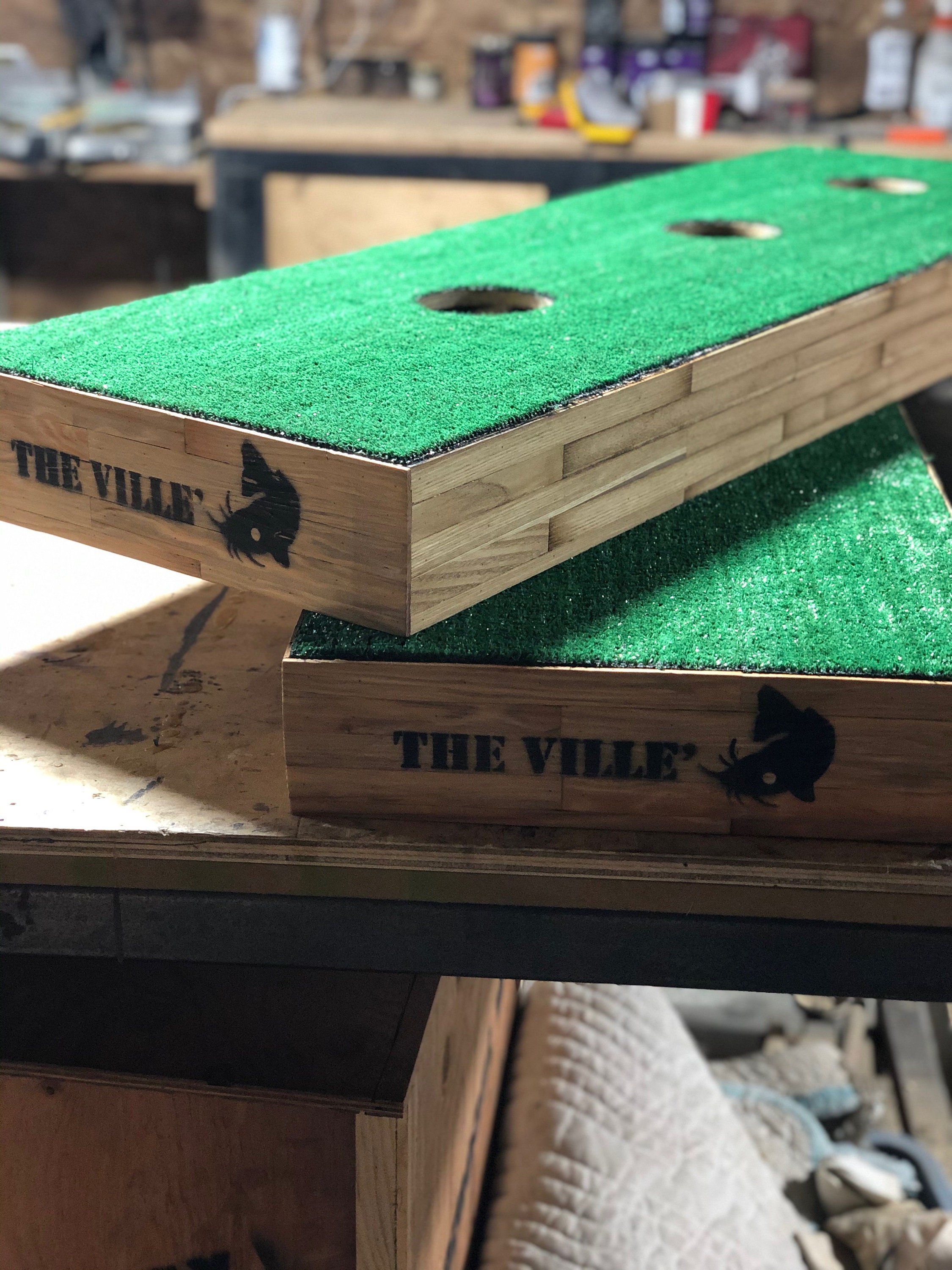 Washers Toss Boards, Custom, Green Turf Lawn Game, Backyard Games