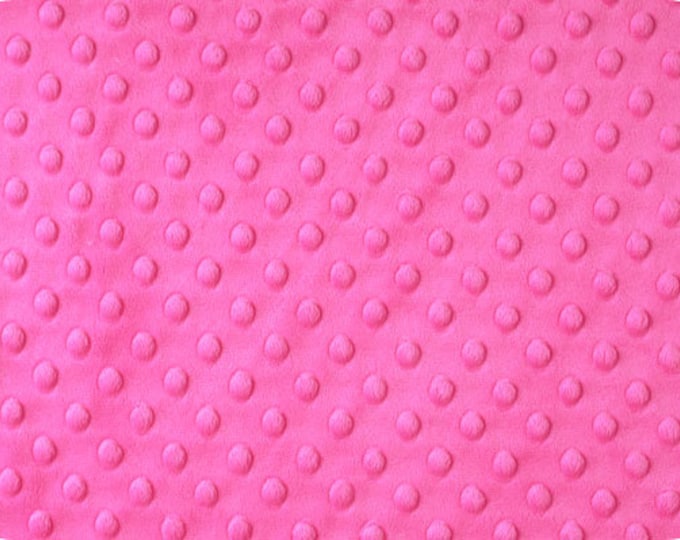 Fuchsia Cuddle Minky Dimple Dot Fabric Shannon Fabrics Hot Pink Cut to Order