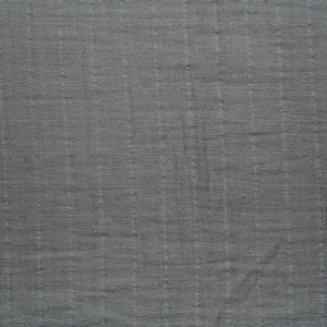 May include: A close-up of a dark gray textured fabric. The fabric has a subtle woven pattern.