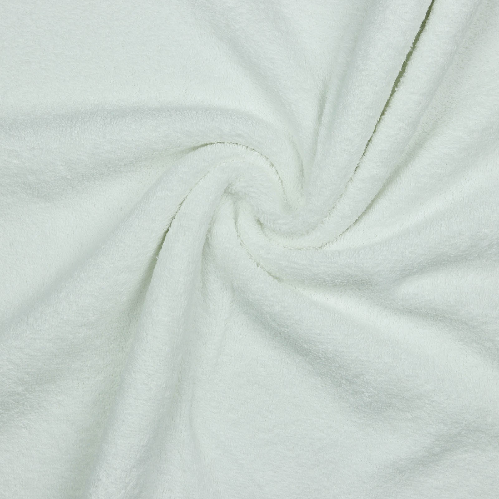 White Solid Terry Cloth Cotton Fabric by the Yard