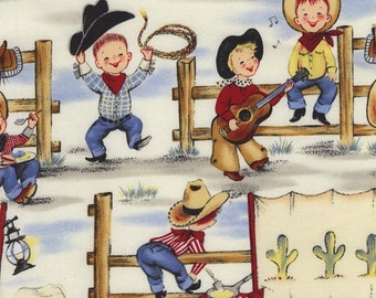 Lil' Cowpokes Fabric by Michael Miller Cowboy Western Boy