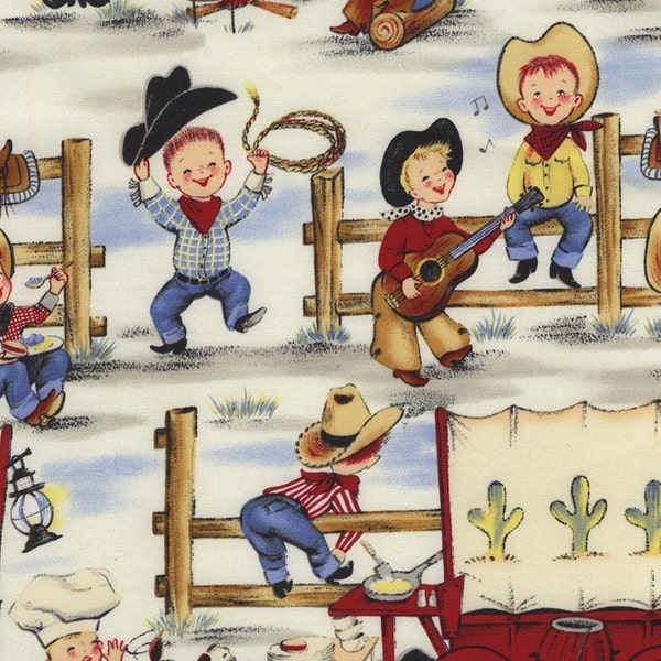 Lil' Cowpokes Fabric by Michael Miller Cowboy Western Boy
