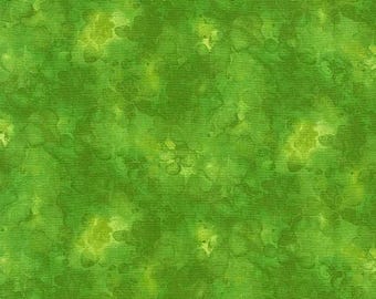 Lime Solidish Watercolor Texture Basics Cotton Fabric: by Timeless Treasures