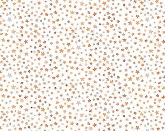 Stars on White Cotton Fabric Forest Dreams Collection By Dear Stella - Cut to Order