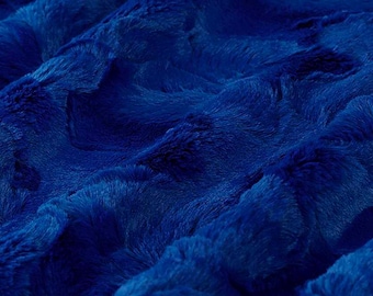 Royal Blue Luxe Cuddle Hide Minky Fabric Shannon Fabrics 10mm Pile Cut to Order