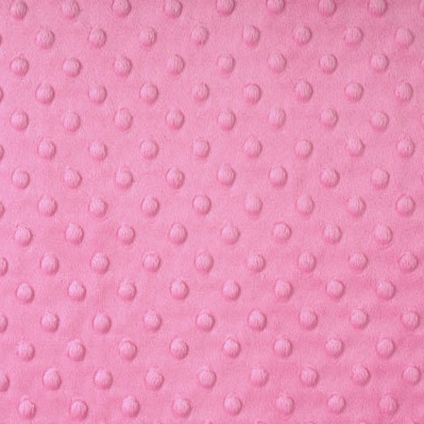 Hot Pink Cuddle Minky Dimple Dot Fabric Shannon Fabrics Medium Pink Cut to Order