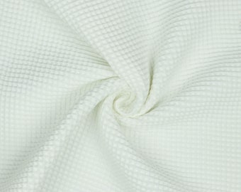 White Waffle Cloth Fabric by Verhees Textiles Fabrics  58"/59" Wide - Cut to Order