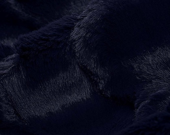 Ink Navy Blue Luxe Glacier Cuddle Minky Fabric, Shannon Fabrics - 15mm Pile