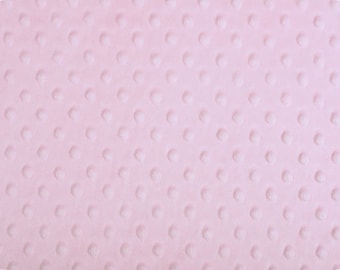 Baby Pink Cuddle Minky Dimple Dot Fabric Shannon Fabrics Light Pink Cut to Order