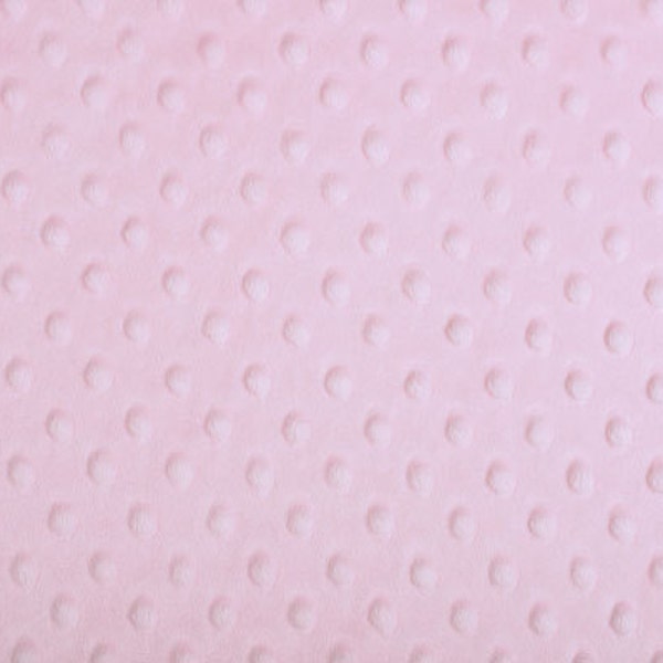 Baby Pink Cuddle Minky Dimple Dot Fabric Shannon Fabrics Light Pink Cut to Order