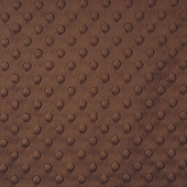Brown Cuddle Minky Dimple Dot Fabric  by Shannon Fabrics Chocolate Cut to Order