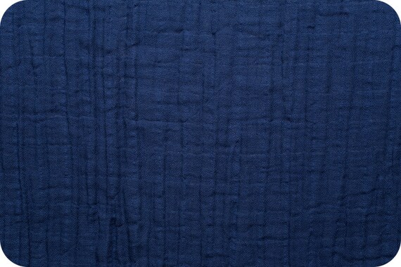 Cobalt Anchors Embrace Cotton Double Gauze Fabric by Shannon Fabrics
