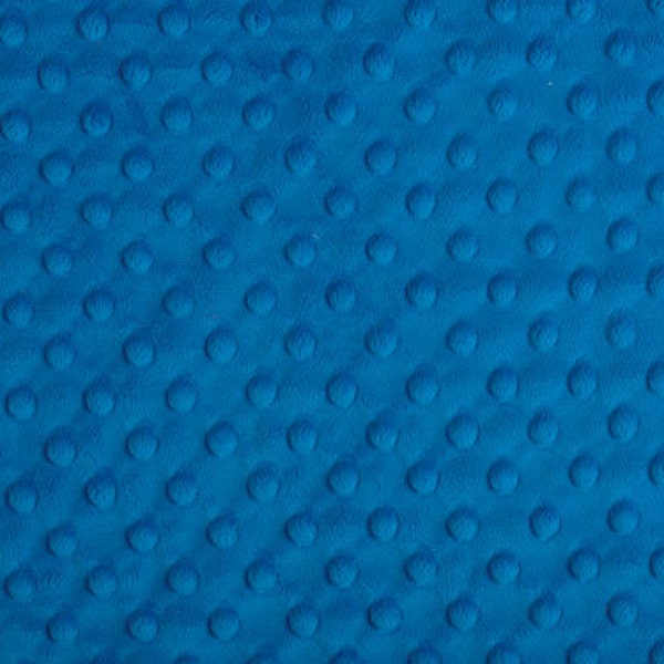 Electric / Royal Blue Cuddle Minky Dimple Dot Fabric Shannon Fabrics Royal Blue Cut to Order