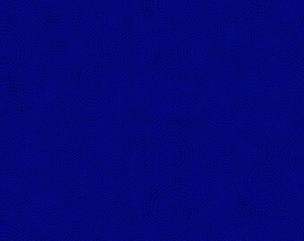 Sapphire Royal Blue Dotty Spiral Basics Cotton Fabric: Twirl Collection by Timeless Treasures