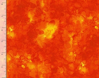 Flame Watercolor Cotton Fabric: Orange & Yellow by Timeless Treasures