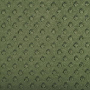 May include: A close-up of a green minky fabric with a textured dot pattern.