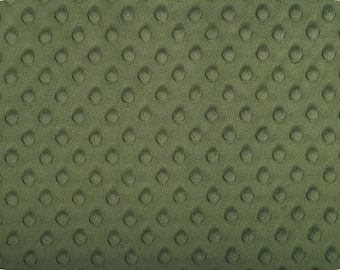 Hunter Cuddle Minky Dimple Dot Fabric by Shannon Fabrics, Dark Green, Cut to Order