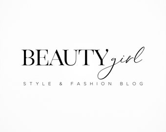 Beauty Style And Fashion Logo Design, Blog Logo, Blog Header, Business Logo, Black And White Logo, Premade Logo