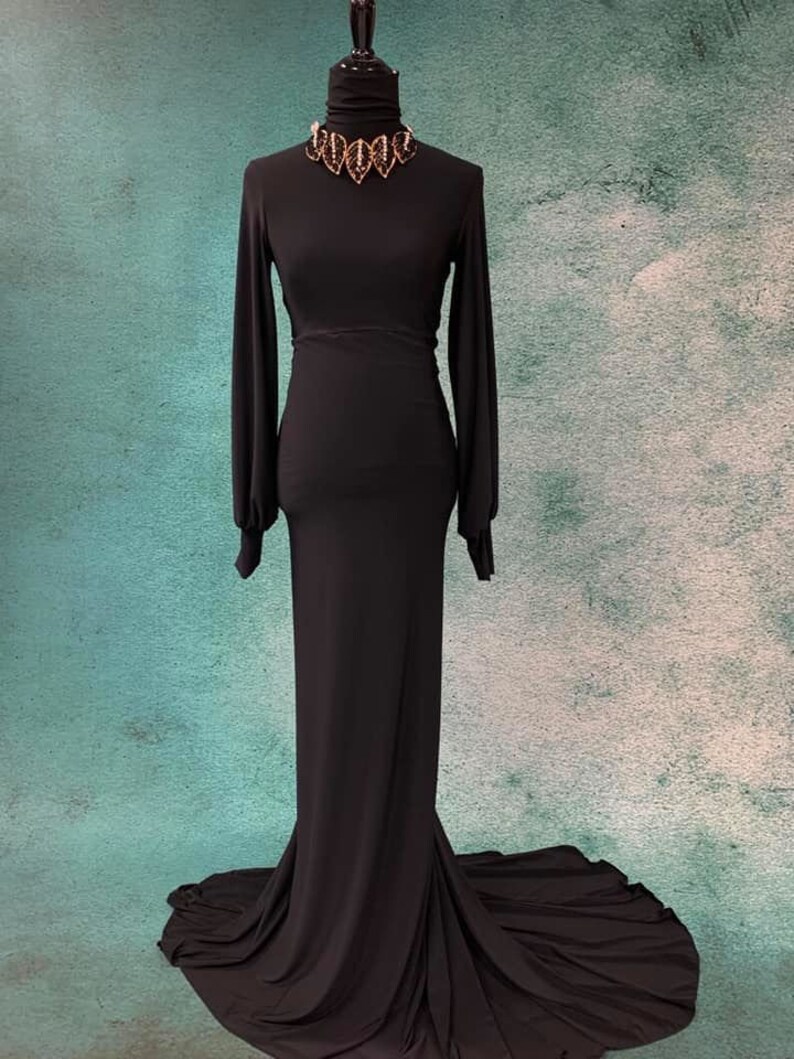 turtleneck maternity gown