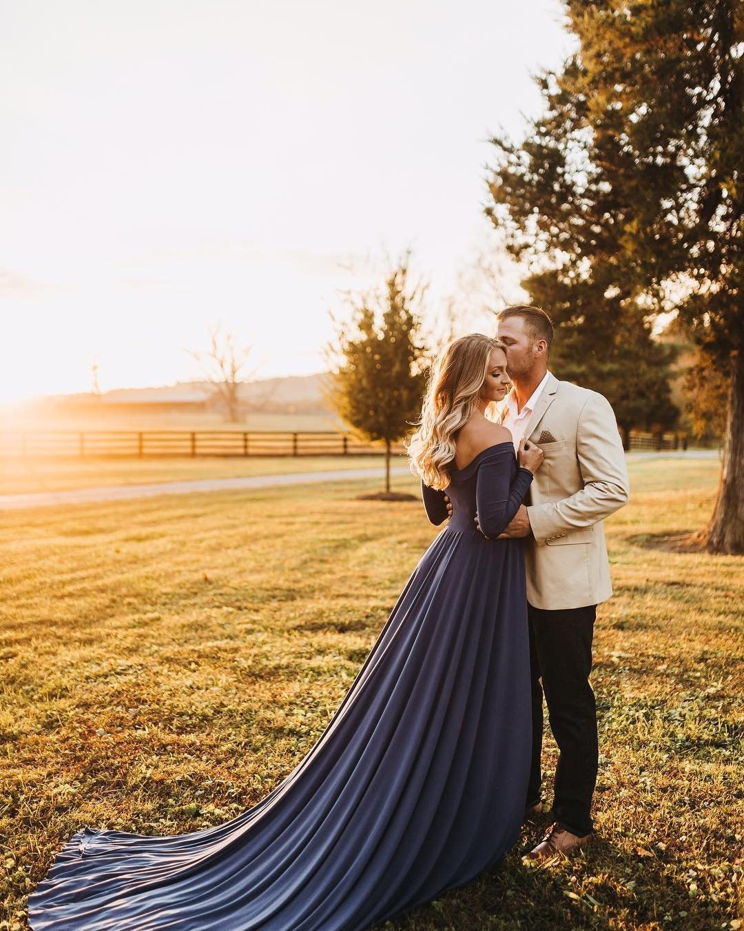 baby blue engagement dress