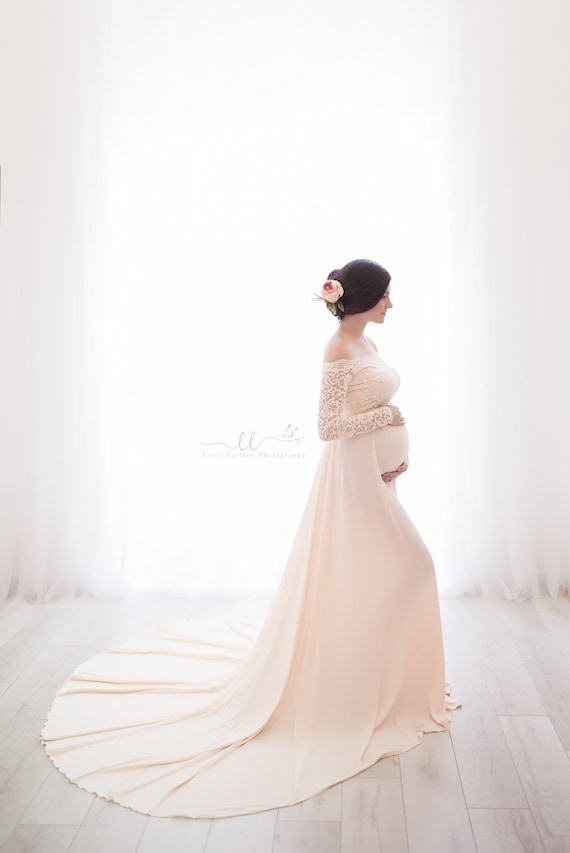 cream gown