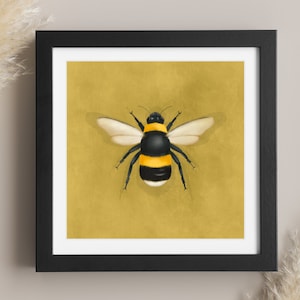 Bumble Bee Digital Print, Bee Print, Insect Art, Wall Art, Printable, Digital Download, Digital Print