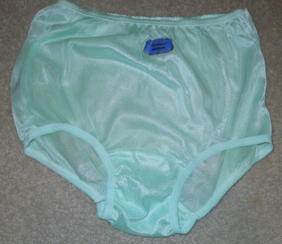 Vintage "Satinese" Green Panties ~ 1970's Buttery