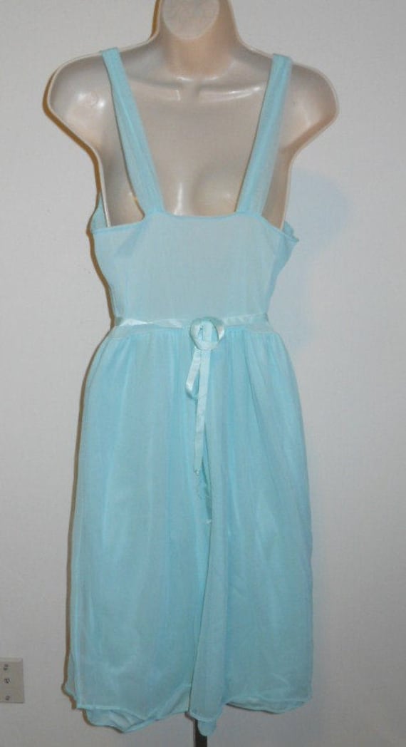 Vintage 1950's Charmode Blue Grecian Style Nightg… - image 4