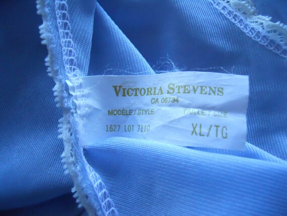 Vintage Victoria Stevens Elegant Blue Nightgown~ … - image 7