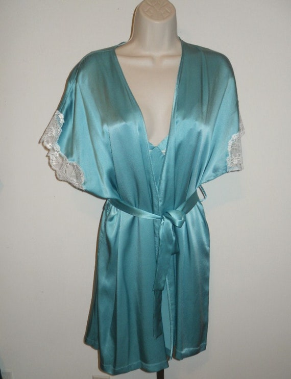 Vintage Patricia Fieldwalker Silk Peignoir Set ~ … - image 5