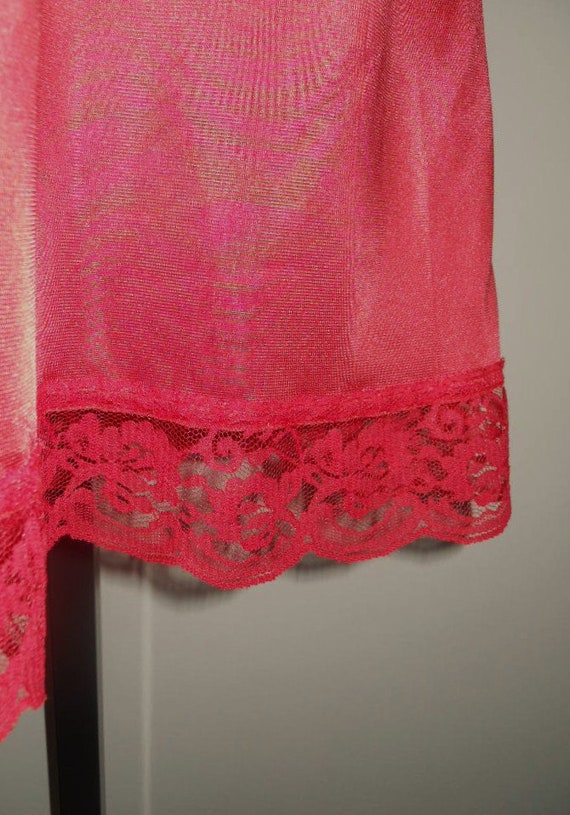 Vintage 1970's Red Kasara Half Slip ~ Petticoat ~… - image 3