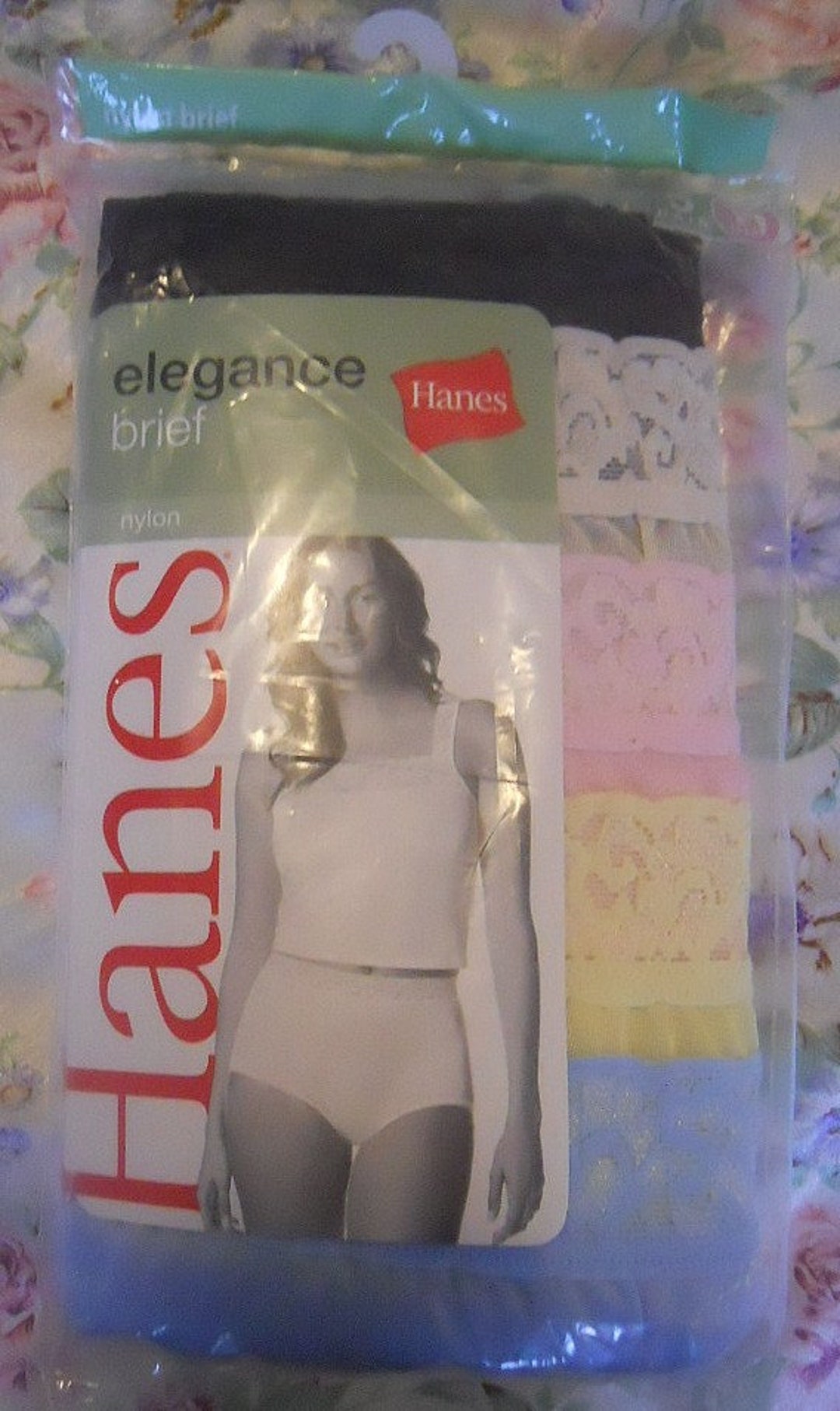 Vintage 90's Hanes Her Way Cotton Brief Panties Size 8 Pastel Green NOS  Granny