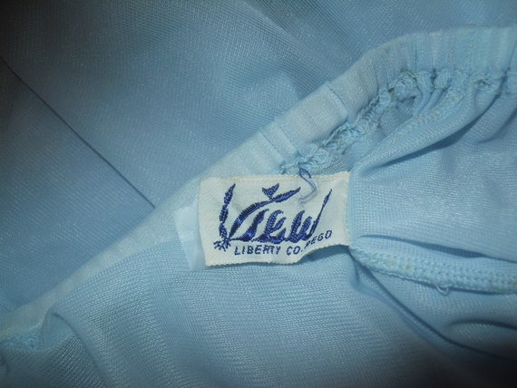 Vintage New Breezies Luxurious Full Brief Ahhhhh Nylon Panty Aqua Blue  Small 2526 