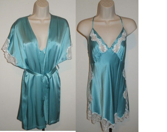 Vintage Patricia Fieldwalker Silk Peignoir Set ~ … - image 1