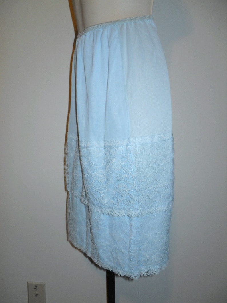 Vintage Lavish Lace Baby Blue Half Slip Petticoat 1950's Etsy