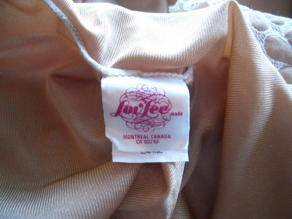 Vintage Lov Lee Mocha Nightgown~ 1970's Silky Nyl… - image 7