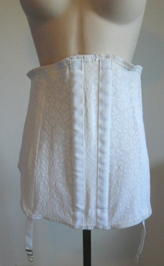 Vintage white corset girdle - Gem