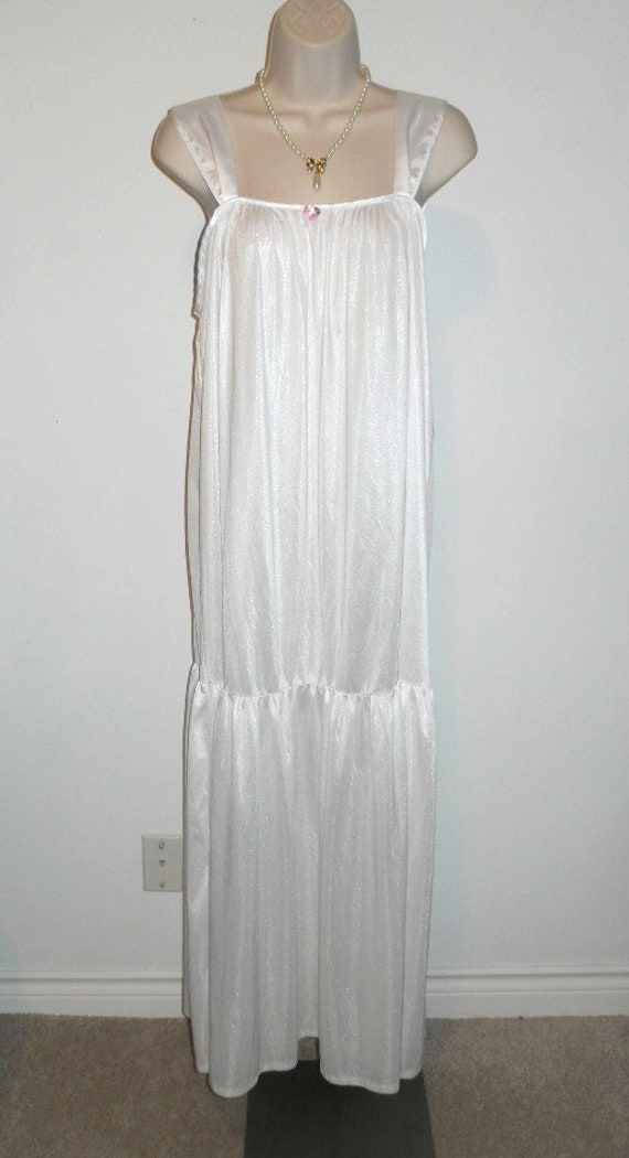 Vintage Avon Bridal White Long Nightgown ~ 1980's