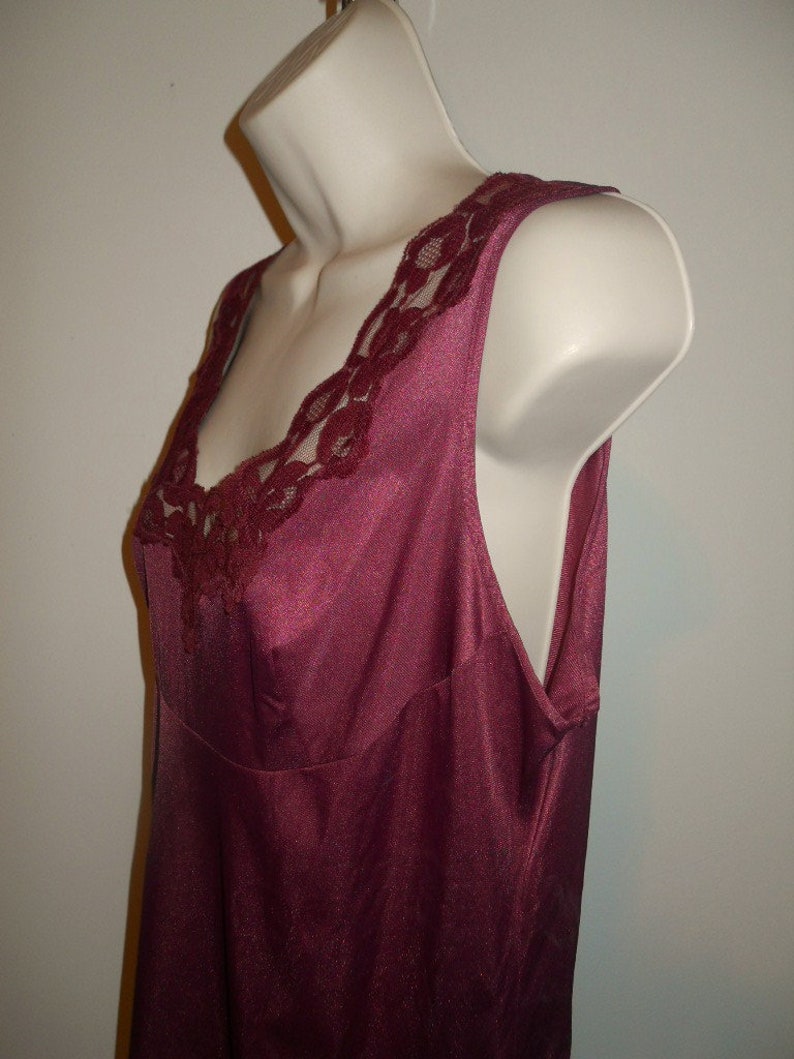 Vintage Burgundy Full Slip 1980's Fashion Fit Full Slip Etsy